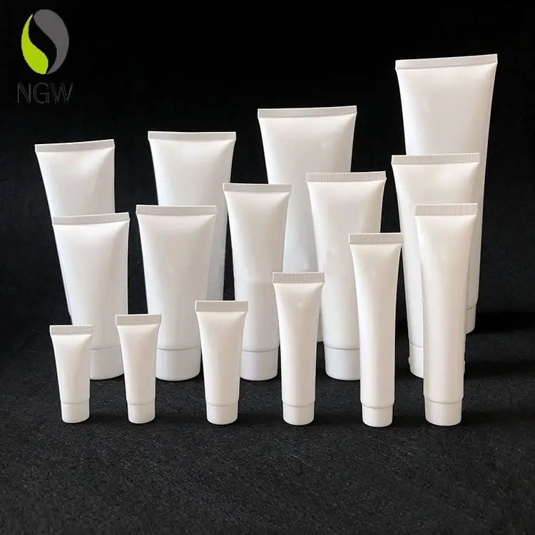 Custom Printed LOGO Empty Tube Cosmetic Black White Skin Care Oil Lotion Matte Transparent Plastic Tube 60ml80ml100ml120ml