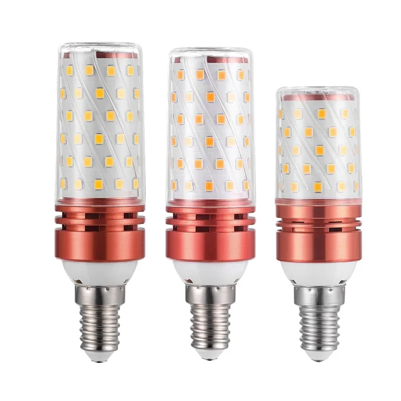 Ampoule LED Edison E27, E14, E27, 12W, 16W, bougie épis de maïs, 110V -240V, éclairage d'intérieur trois couleurs à intensité modulable