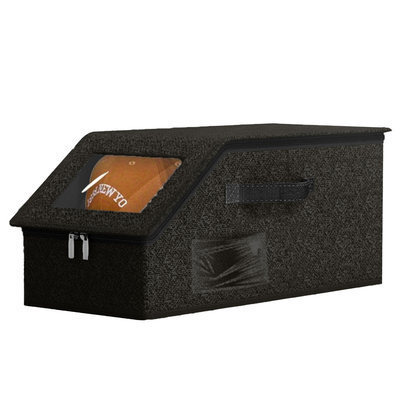 Hat storage box ant print black
