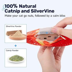 Juguete interactivo Floppy Fish Cat con Catnip y Silvervine Kitten Kicker Ejercicio Masticar Juguete - Product Image 5