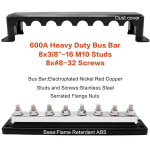 600 a 48v <span class=keywords><strong>dc</strong></span> <span class=keywords><strong>busbar</strong></span> הפצת כוח בלוק 12 v (m10) 8 חתיכים & בלוק סוללה שלילית עבור משאית RV רכב ימי
