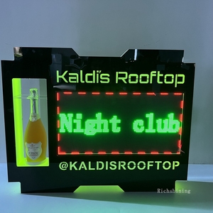 RICHS HINING LED Board Sign Display App Programm Message Board Acryl LED Bottle Presenter für Nachtclub - Product Image 4