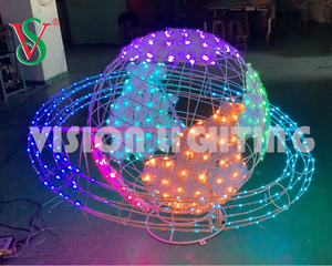 2025新しいデザインRGBフルカラーLed銅ストリングライト3Dスターモチーフライトピクセルモジュール付き - Product Image 6
