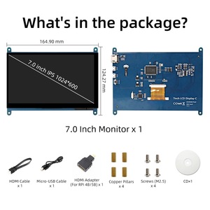 Display lampone PI da 7 pollici HD/MI, Touch Screen capacitivo da 1024*600 IPS, senza conducente - Product Image 5