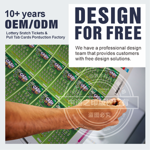 Tùy chỉnh được thiết kế thẻ cào Chất lượng cao vé Xổ Số với miễn phí tác phẩm nghệ thuật hỗ trợ - Product Image 4