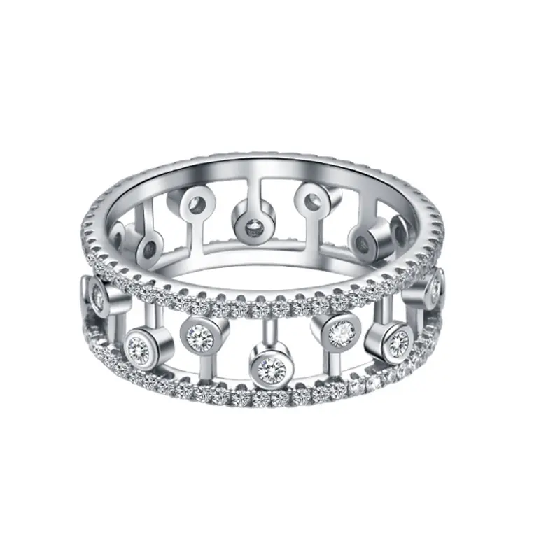 Bague en argent Offre Spéciale plaqué platine, prix de gros 5A CZ, bague de fiançailles et de mariage en diamant torsadé pour femmes, 925