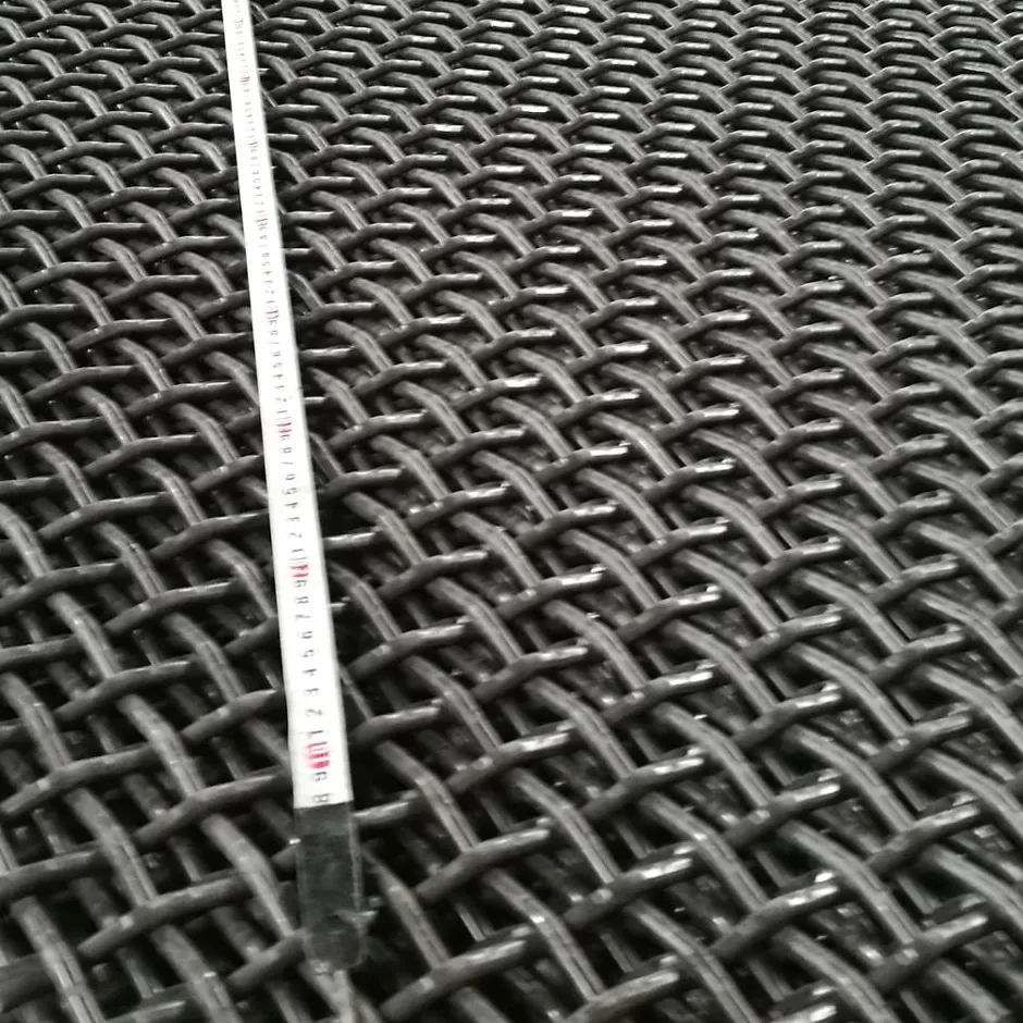 Custom di apertura in metallo a forma di nero tessuto crimp wire mesh