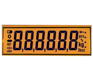 6-stelliges Segment Lcd China Glas Digital anzeige Waage Anzeige 3,3 V Transparenter LCD-Bildschirm für elektronische Waage - Product Image 1