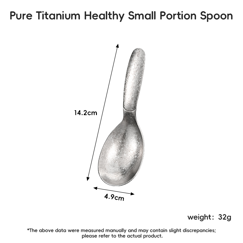JX - Cuchara de Servir Pequeña Saludable de Titanio Puro