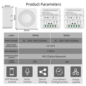 Tuya переключатель питания модуль мини умный переключатель Zigbee 1 /2/3/4Gang WIFI умное реле выключателя - Product Image 6
