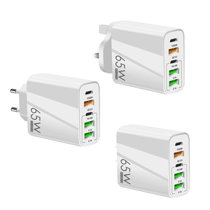 65 W PD-Schnell ladegerät EU US UK 2 Typ C 3 USB-Anschluss Adapter mit mehreren Ausgängen für Mobiltelefone - Product Image 1