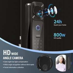 市販のガラスドア用のNeweKeyキーレスエントリーキーフォブエントリーシステム拇印安全ドアスモートロック - Product Image 2
