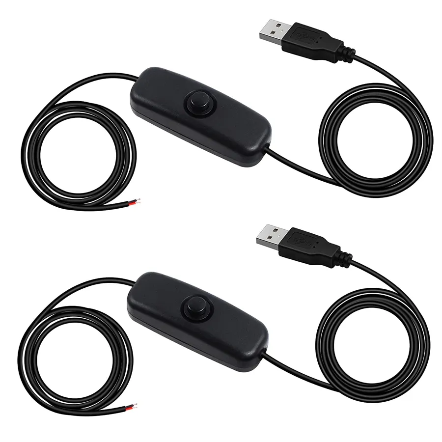 USB Extension Cable with ON/Off Switch USB Male to Female Cable Cord for Table Lamp