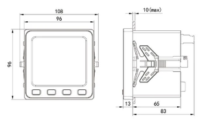 智能功率计LNF96EY多功能面板表RS485 Modbus数字输入输出 - Product Image 6