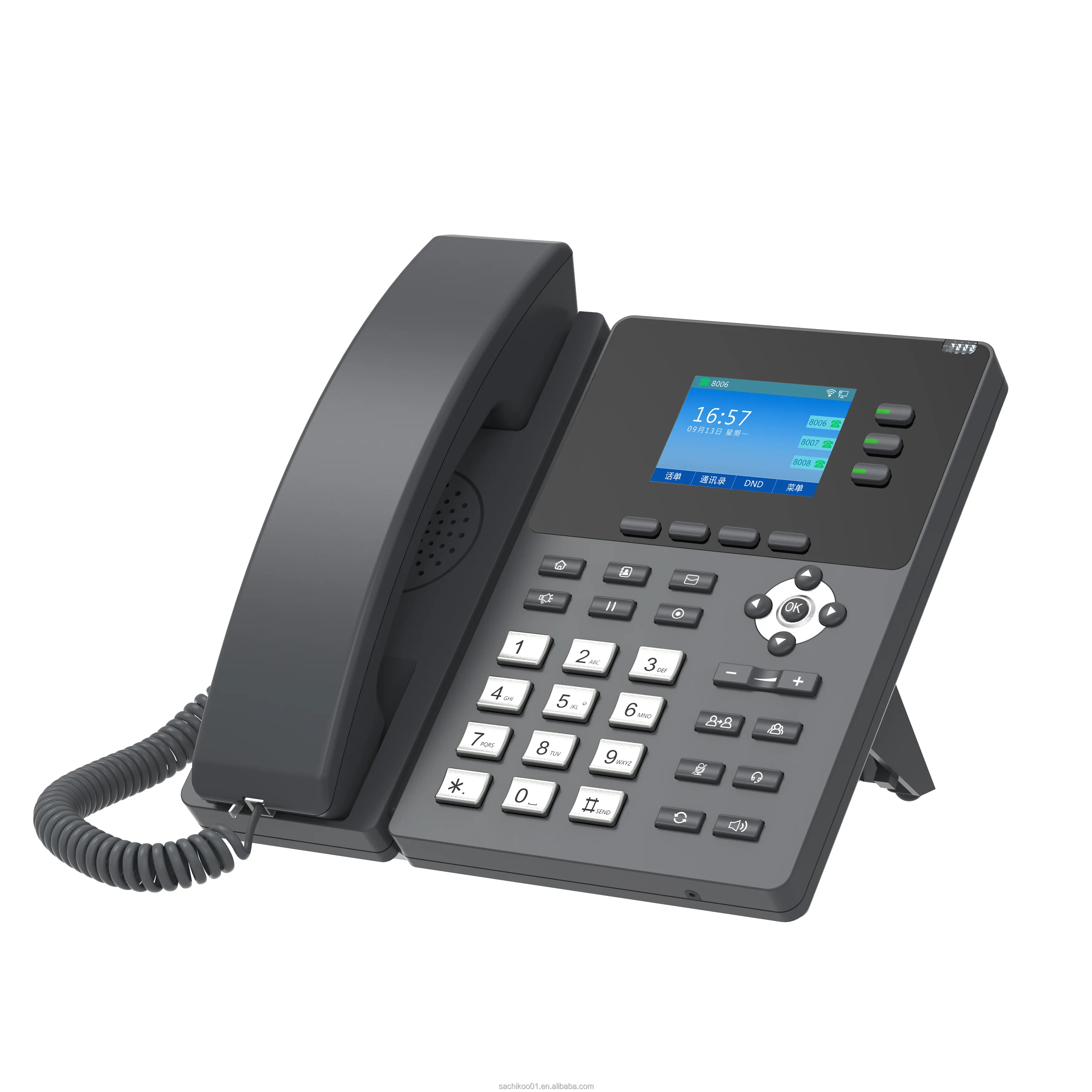 Téléphone VoIP de 2.4 pouces/liaison téléphonique IP pour les petites entreprises