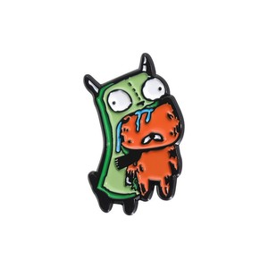 漫画エイリアンモンスター侵入バッジハロウィーンDIYインベーダーZIMピン