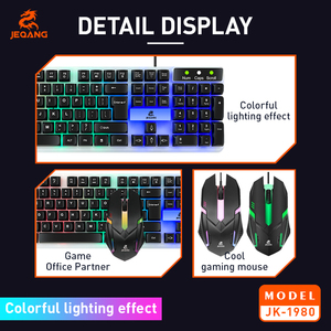 Jeqang-1980 RGB Wired <strong>Keyboard</strong> and Mouse Set New Optical USB Interface for laptops <strong>computer</strong> - Product Image 5
