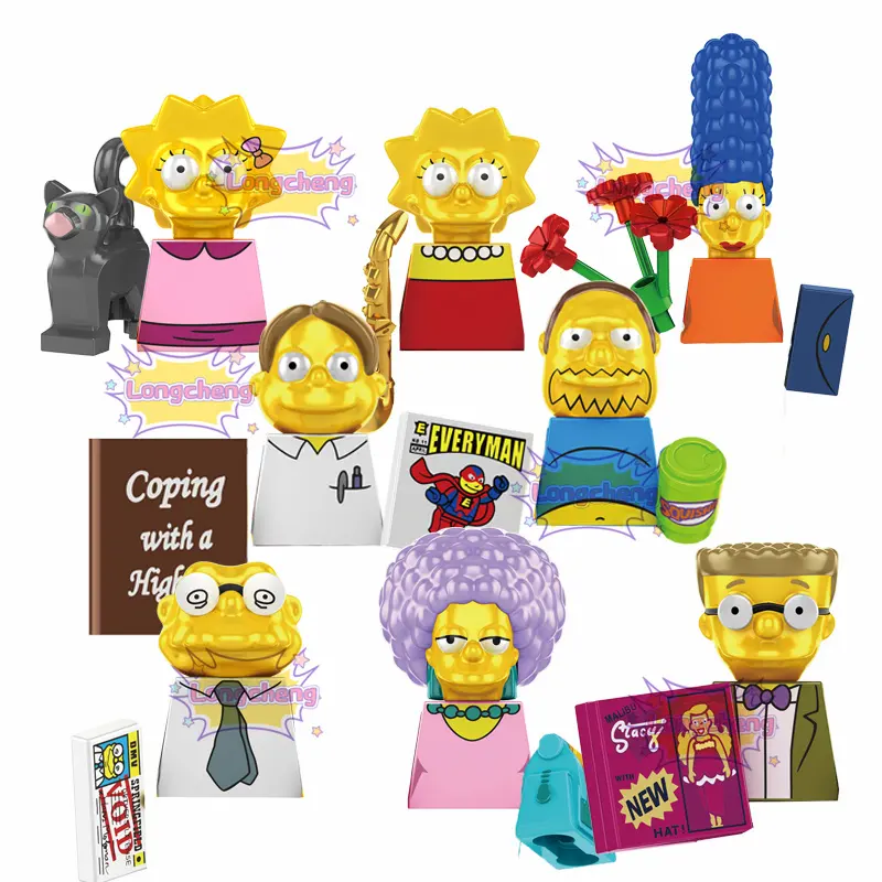 Sp1016 Simpsons Seizoen Filmblok Figuur Martin Prins Smeert Patty Morty Man Ma Ji Simpson Familie Bouwsteen Voor Kinderspeelgoed