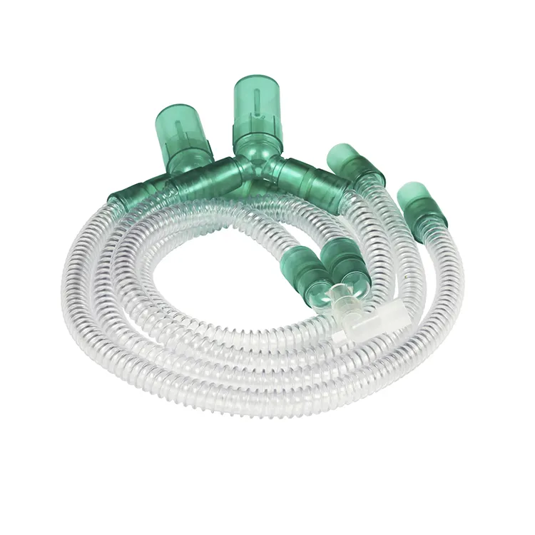 Tek kullanımlık yetişkin 22mm ısıtmalı tel solunum devresi tek kullanımlık ICU havalandırma solunum devresi ısıtmalı solunum devresi ile