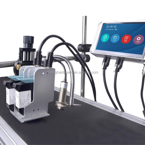 Online Continuous Inkjet Printer Machine 12,7mm 25,4mm für Verfalls datum QR-Code LOT Batch Number Coding Printing