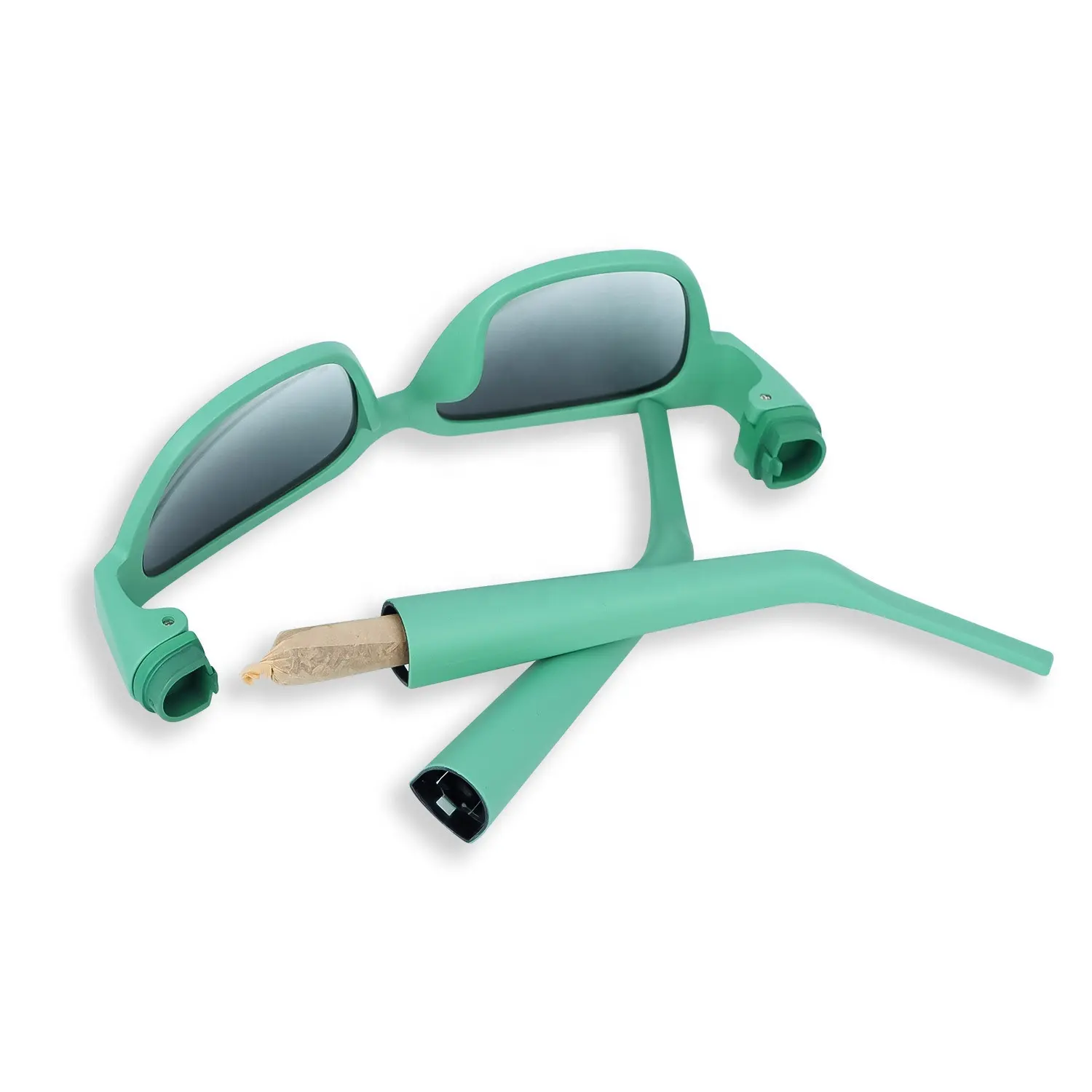 Nuevas gafas multifuncionales con tubos de almacenamiento para cigarrillos Las gafas de sol dos en uno aceptan logotipo personalizado