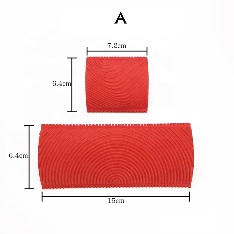 2 Stks/set Rubber Rolborstel Hout Graining Muur Schilderij Huisdecoratie Kunst Embossing Diy Poetsen Schilderij Gereedschap