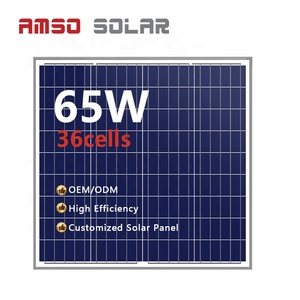 高性能65w聚迷你太阳能电池板，36个太阳能电池库存 - Product Image 1