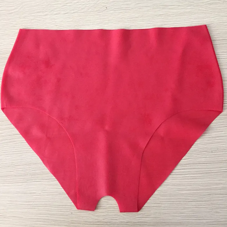 Tanga de látex para mujer, ropa de cama Sexy, fetiche, bragas con agujeros