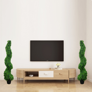 Yüksek kaliteli bonsai noel ağacı yapay ağaç ipek bitki şimşir spiral ağacı - Product Image 4
