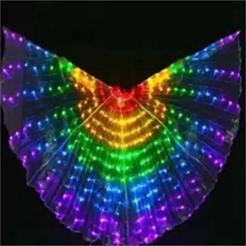 2024 LED Isis Wings Glow Light Up Belly Dance Costumes Halloween Party Clothing