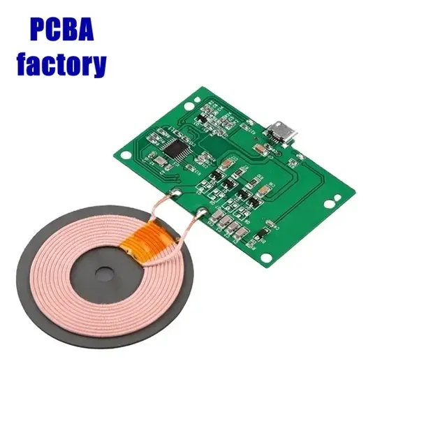 2 층 PCB 회로 기판 Fr4 소비 전자 Pcba 무선 모바일 충전기 PCBA PCB 어셈블리