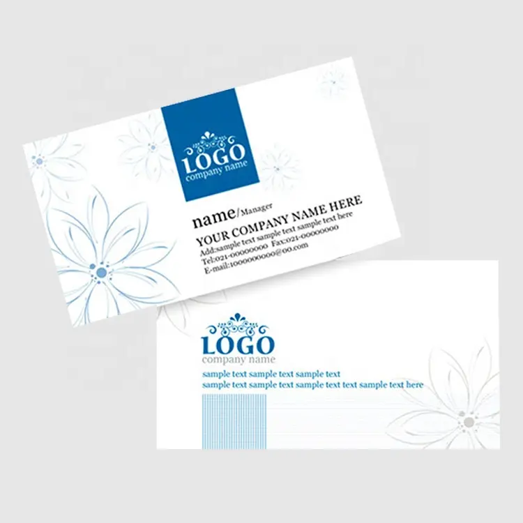Toptan özel Logo tasarım her iki taraflı renkli kağıt kartvizit baskı