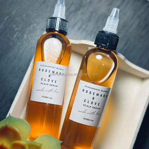Özel özel Logo saç büyüme takviyesi Vegan doğal Jojoba hint avokado nane ve biberiye yağı saç büyüme
