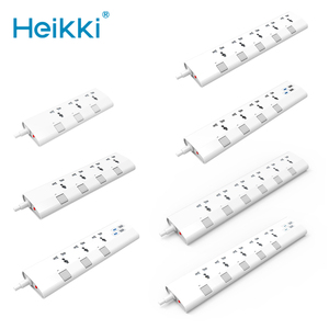 Heikki ปลั๊กไฟฟ้าอเนกประสงค์, ปลั๊กไฟฟ้ายุโรปสหรัฐอังกฤษพร้อมสายต่อขยาย3เมตรช่องเสียบไฟฟ้าชาร์จพอร์ต USB Type C - Product Image 4