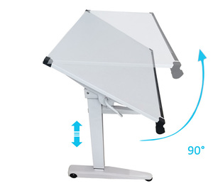 Pneumatic <strong>Simple</strong> <strong>Computer</strong> <strong>Desk</strong> Frame Stand up Office Furniture Space Saving Mobile Height Adjustable <strong>Desk</strong> with Tilt Desktop - Product Image 3