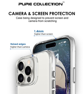 Apple iPhone 16 Pro MaxハードPC用透明電話ケースiPhone11 12 13 14 15 Plus薄型クリアハードカバー保護シェル - Product Image 6