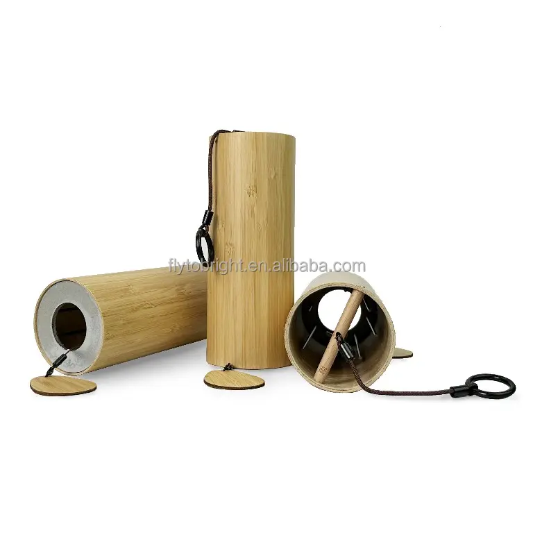 hot seller wholesale Yoga meditation sound healing musical indoor bamboo chakra wind chimes handbells bamboo outdoor