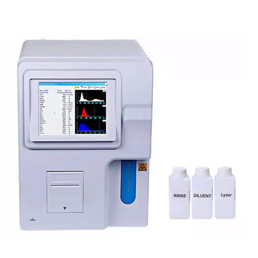 Máquina de prueba de sangre para laboratorio veterinario, analizador químico de 3 partes, Analizador de hematologías, veterinario en sangre