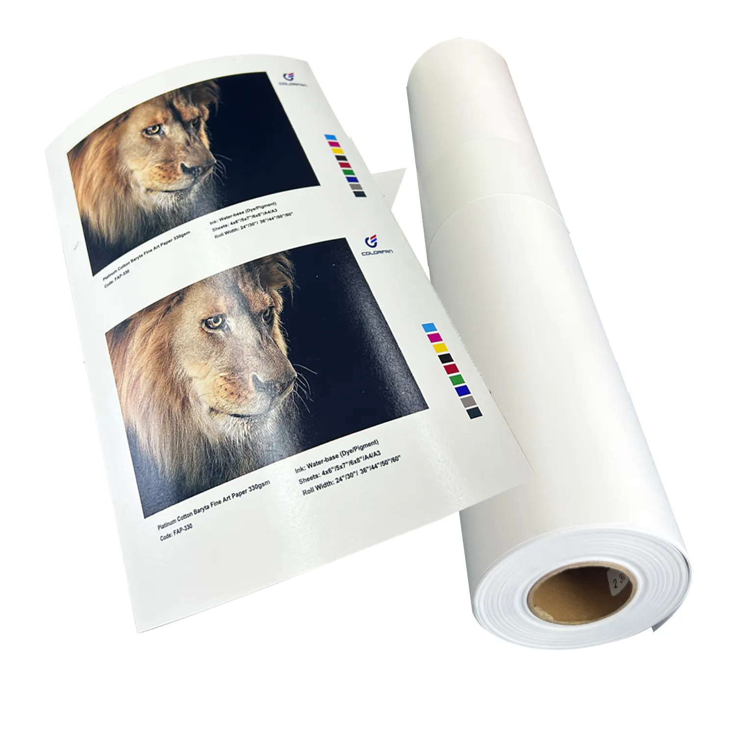 A0 Large Format Inkjet Printing Glossy Platinum Cotton Baryta Fine Art Photo Paper Roll