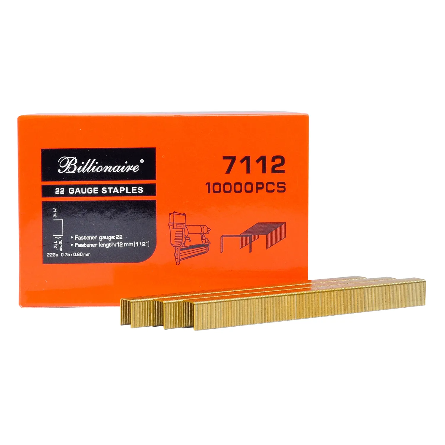Calibro 22 7112 i più venduti medio oriente brad strip zincato graffette a filo fine di alta qualità per mobili in legno