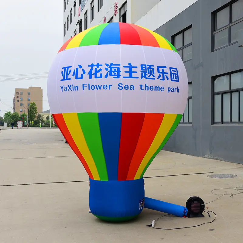 บอลลูนอากาศร้อนโฆษณาแบบกำหนดเองสำหรับตกแต่งเหตุการณ์บอลลูนฮีเลียมพองกลางแจ้งพร้อมไฟ LED ราคาถูก