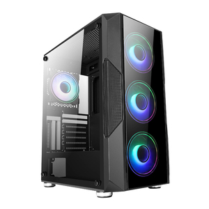 EATX-Funda de vidrio templado para juegos de PC, funda ancha con efecto de luz excelente