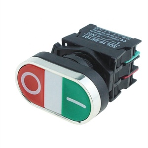 SDL16-CB8325 rot grün bündig Zweifarbiger <span class=keywords><strong>IP40</strong></span> Druckknopf schalter Ohne Kontroll leuchte