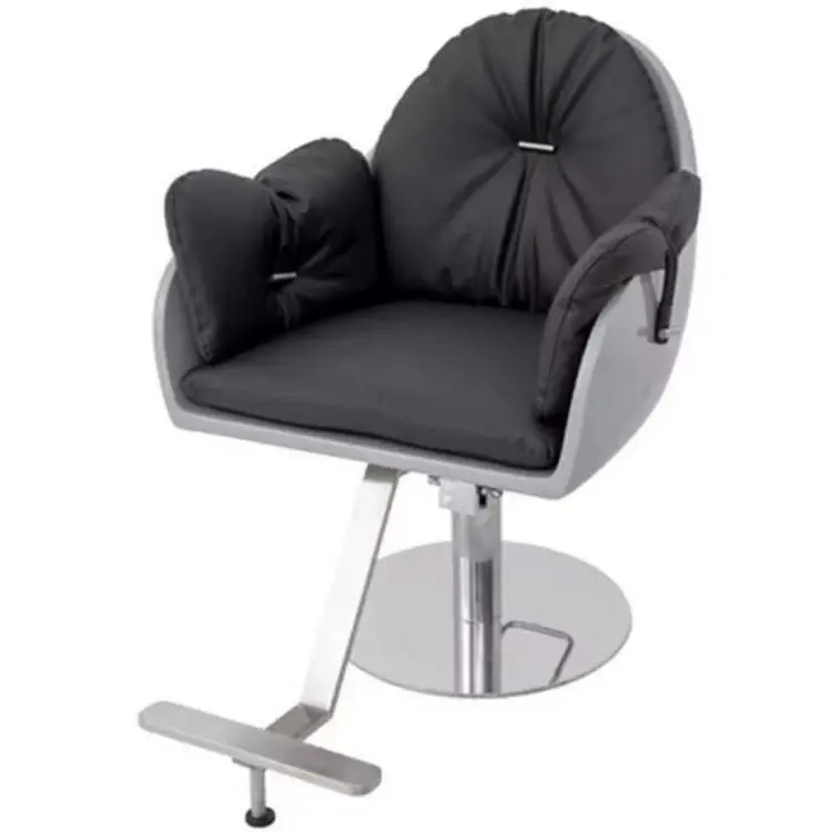 Diant bleu ciel cuir cadre argent nouveaux cheveux barbier chaise de coiffure ensemble de meubles de salon discount utopie chaise de styliste avec fo