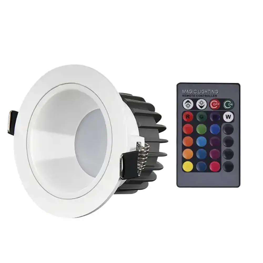 Smart dimmable downlight cob adjustable anti glare rgb led spotlight with cheap price