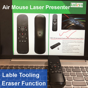 Puntatore Laser Wireless con pulsante gomma Air Mouse per pagina Powerpoint che gira presentatore telecomando per presentazione PPT - Product Image 4