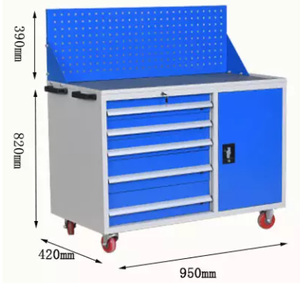车库工具抽屉手推车金属钢工具柜车间工作台工作站工具箱 - Product Image 3