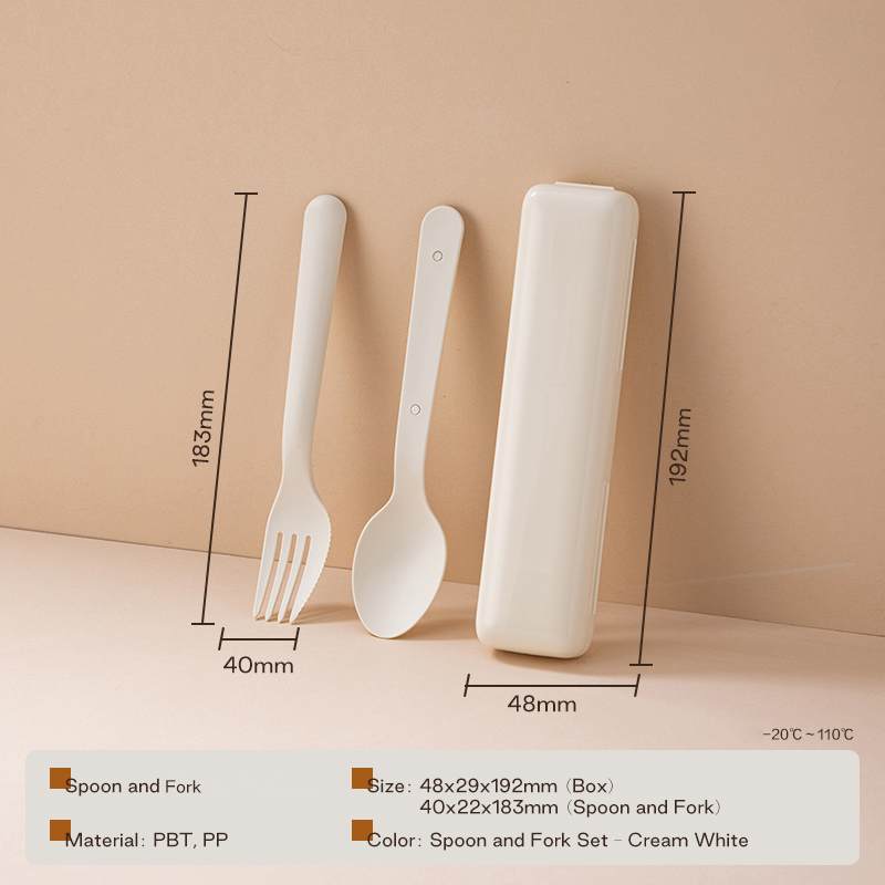 Ensemble Cuillère et Fourchette D1047 - Blanc Crème