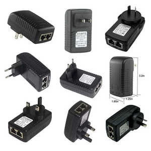 ギガビット802.3at1.5AIpカメラ入力Rj45電源24V1Aインジェクター回路ウォールスイッチ10/100Mパッシブ48V12VPoeアダプター