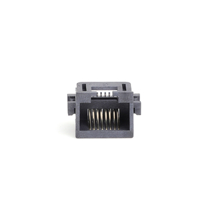 Ultra-Thin 1 Port 8P8C Ethernet Connector RJ45 Female Jack with Modular PCB Jack RJ45 Network Plug - Product Image 1